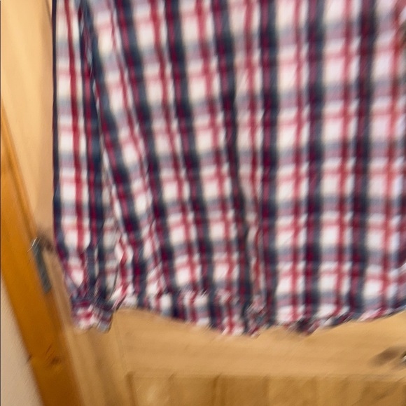 Weatherproof Vintage Men's Blue and Red Casual Button Down Shirt - Picture 3 of 5